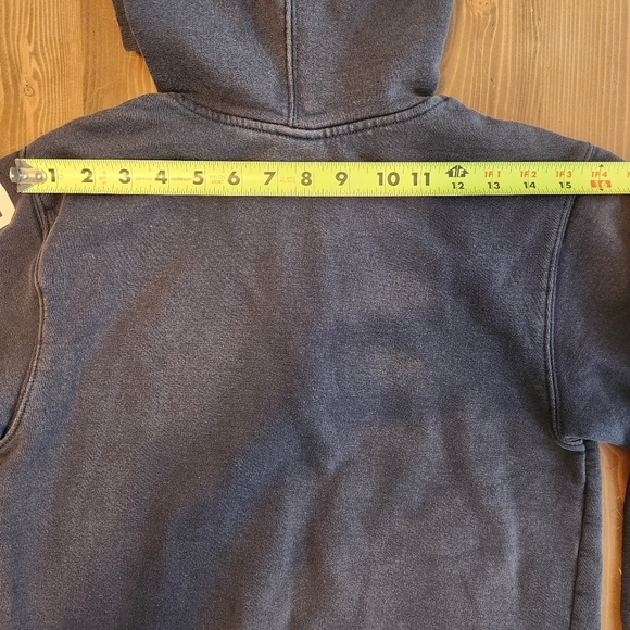 Womens Juniors Size Large Old Navy Quarter Zip Pullover Hoodie Navy Blue - Picture 6 of 11